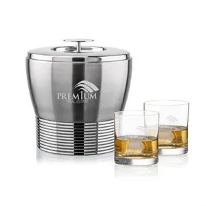 Genoa Ice Bucket & Franca On-the-Rocks Set | https://www.bestnamebadges.com