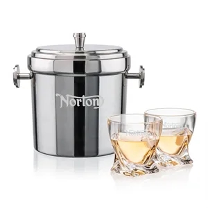 Milano Ice Bucket & Seneca On-the-Rocks Set | https://www.bestnamebadges.com