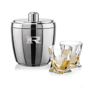 Pescara Ice Bucket & Oasis On-the-Rocks Set | https://www.bestnamebadges.com