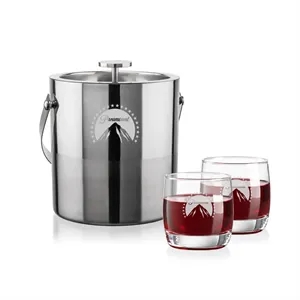 Catania Ice Bucket & Nordic On-the-Rocks Set | https://www.bestnamebadges.com