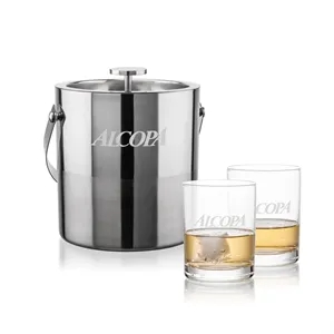 Catania Ice Bucket & Monterey On-the-Rocks Set | https://www.bestnamebadges.com