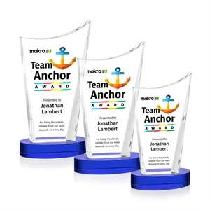 Burnett VividPrint™ Award on Alberton Base - Blue | https://www.bestnamebadges.com
