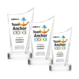 Burnett VividPrint™ Award on Alberton Base - Clear | https://www.bestnamebadges.com