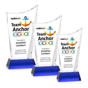 Burnett VividPrint™ Award on Newhaven Base - Blue | https://www.bestnamebadges.com