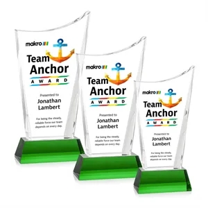 Burnett VividPrint™ Award on Newhaven Base - Green | https://www.bestnamebadges.com