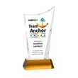 Burnett VividPrint™ Award on Newhaven Base - Amber | https://www.bestnamebadges.com