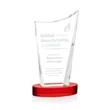 Burnett Award on Alberton Base - Red | https://www.bestnamebadges.com