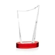 Burnett Award on Alberton Base - Red | https://www.bestnamebadges.com