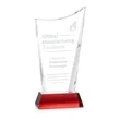 Burnett Award on Newhaven Base - Red | https://www.bestnamebadges.com