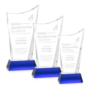 Burnett Award on Newhaven Base - Blue | https://www.bestnamebadges.com