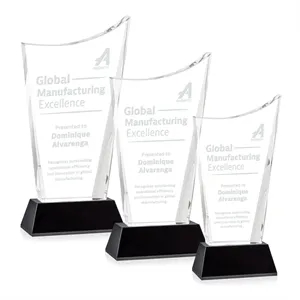 Burnett Award on Newhaven Base - Black | https://www.bestnamebadges.com