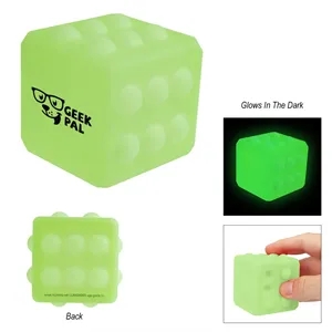 Glow-In-The-Dark Push Pop Cube | https://www.bestnamebadges.com