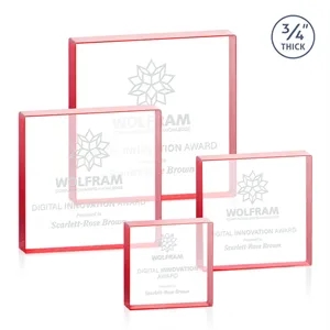 Upton Square Award - Red | https://www.bestnamebadges.com