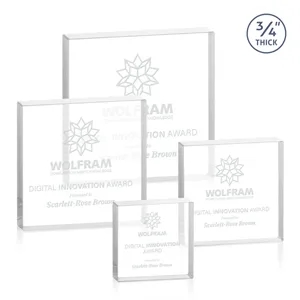 Upton Square Award - Clear | https://www.bestnamebadges.com