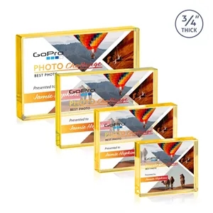 Verona VividPrint™ Paperweight - Gold | https://www.bestnamebadges.com