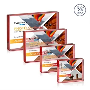 Verona VividPrint™ Paperweight - Red | https://www.bestnamebadges.com