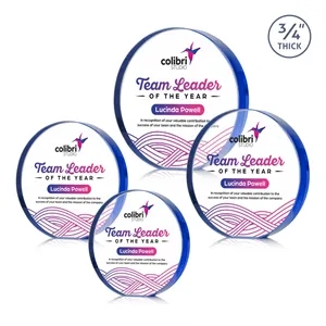 Gainsborough Circle VividPrint™ Award - Blue | https://www.bestnamebadges.com