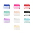 Clear PVC Zippered Travel Makeup Bag With Wrist Handle | https://www.bestnamebadges.com