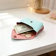 Mini PU Coin Purse Pouch With Snap & Handle | https://www.bestnamebadges.com