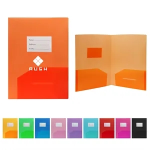 A4 Plastic File Folder With Two Inner Pockets