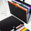 5 Pocket Folders Accordion File Portable Paper Organizer | https://www.bestnamebadges.com