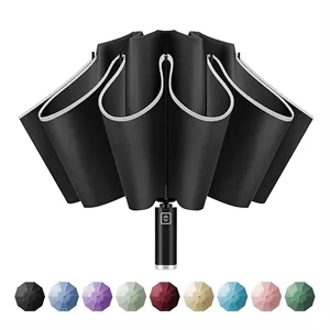 Inverted Umbrella with Reflective Stripe and Sun Protection