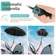 Inverted Umbrella with Reflective Stripe and Sun Protection | https://www.bestnamebadges.com