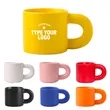 12oz Ceramic Coffee Mug with Large Handle Cute Color | https://www.bestnamebadges.com