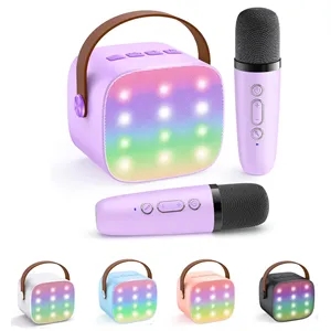 Portable Karaoke Machine for Kids Speaker with 2 Microphones