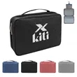Polyester Portable Travel Hanging Toiletry Bag W/ Zipper | https://www.bestnamebadges.com