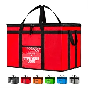 Insulated Cooler Bag and Food Warmer with Zippered Top