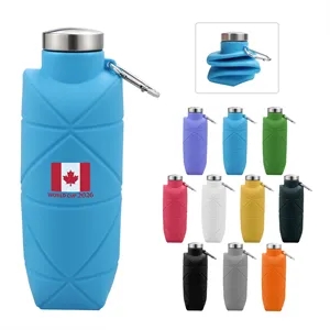 24oz Collapsible Silicone Travel Water Bottle For World Cup