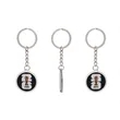 1.4" Round Acrylic Keychain Key Tag W/ Dual Side Custom | https://www.bestnamebadges.com