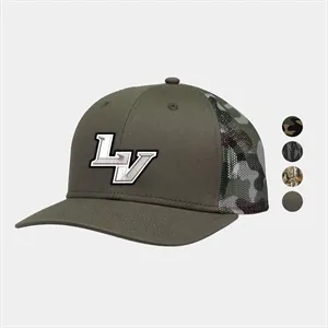 Camo Cotton Twill Trucker Cap | https://www.bestnamebadges.com