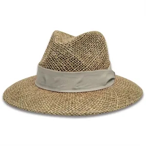 Natural Straw Safari Hat with Headband | https://www.bestnamebadges.com
