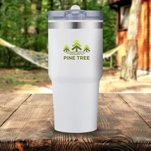 20 oz Double Wall Tumbler with Straw Lid, PFAS Free Powder C | https://www.bestnamebadges.com