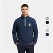 Whisper Fleece Polyester Contrast Binding Quarter-Zip Jacket | https://www.bestnamebadges.com