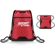 Drawstring Gym Sack Backpack With Zipper Pocket | https://www.bestnamebadges.com