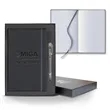 Linen Banded Medio Lined White Page Journal Gift Set | https://www.bestnamebadges.com