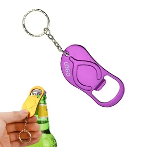 Portable Slipper-Style Metal Bottle Opener Keychain