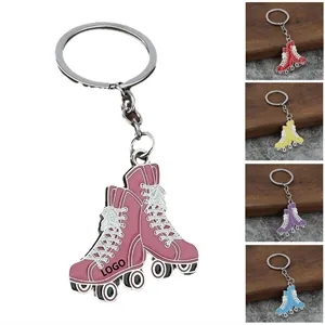 Metal Roller Skate Keychain
