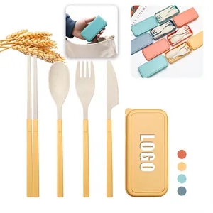 4pcs Wheat Straw Cutlery Set