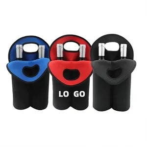2-Bottle Wine Neoprene Carrier Tote Bag