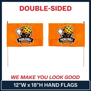 12" x 18" Hand Flag - Double Sided