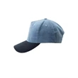Washed Denim Cotton Cap with Black Visor | https://www.bestnamebadges.com