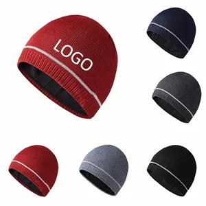 Unisex Acrylic Reflective Warm Knitting Beanies