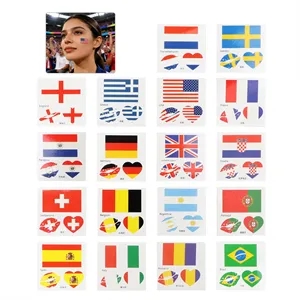 World Cup Flag Temporary Face Tattoo Stickers