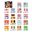 World Cup Flag Temporary Face Tattoo Stickers | https://www.bestnamebadges.com