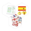 World Cup Flag Temporary Face Tattoo Stickers | https://www.bestnamebadges.com