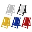 Plastic Foldable Mini Beach Chair Cell Phone Stand | https://www.bestnamebadges.com